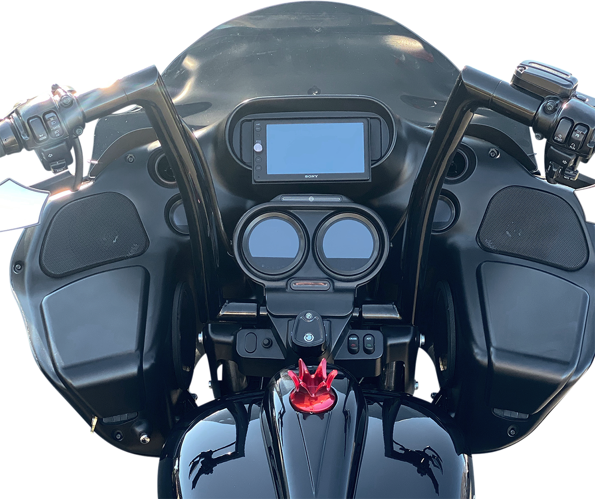 FAT BAGGERS INC. 1-1/2" EZ Install Flat Top Handlebar - 16" - Black 607016-B