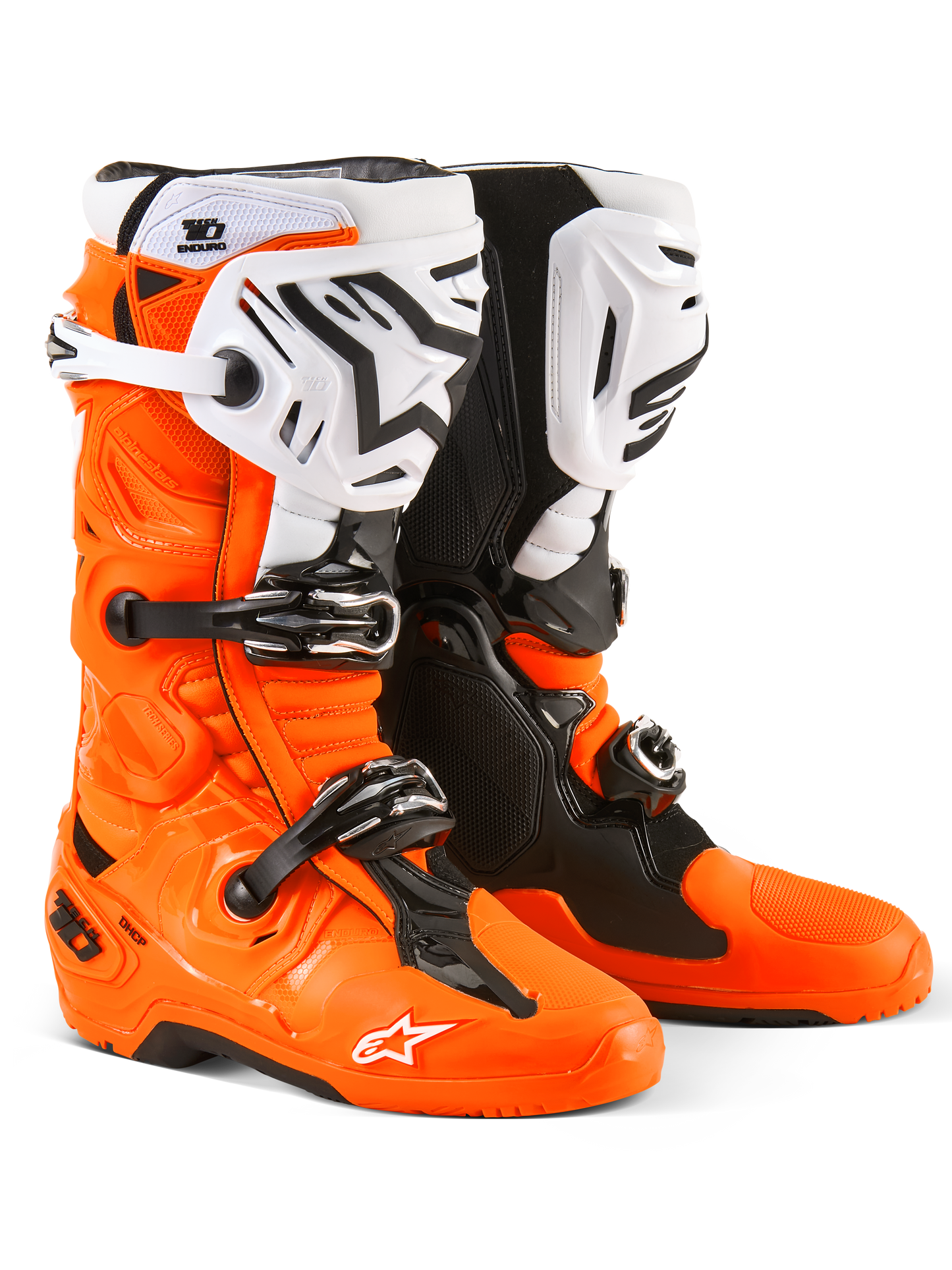 Tech 10 Enduro Boots Orange Fluo/Black/White 9