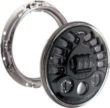 CUSTOM DYNAMICS Adaptive Headlight with Mount - 7" - Black PB-7A-13-B