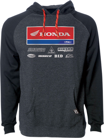 FACTORY EFFEX Honda 21 Racewear Hoodie - Charcoal/Black - XL 24-88326