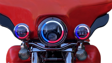 CUSTOM DYNAMICS ProGLOW™ 7" Headlamp - with Mounting Ring - Black PG-7-13-B