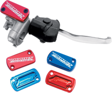 WORKS CONNECTION Anodized Billet Aluminum Front Brake Reservoir Cover - Red 21-005