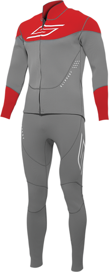SLIPPERY Breaker Wetsuit and Jacket - Charcoal/Red - XL 3201-0285