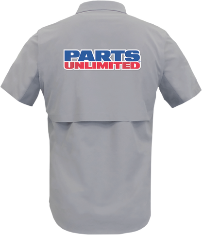 THROTTLE THREADS Parts Unlimited Vented Shop Shirt - Gray - Small PSU37ST26GYSM