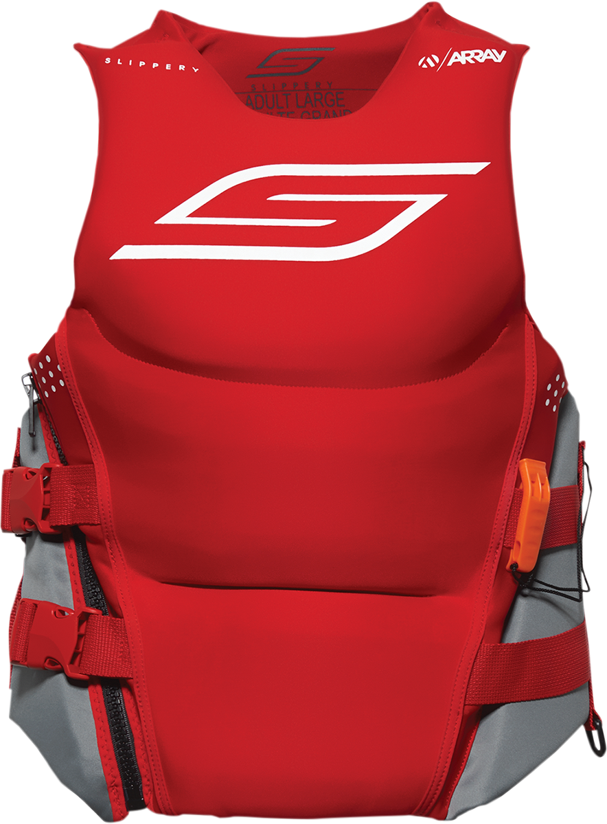 SLIPPERY Array Neo Vest - Red/Charcoal - Large 143014-10004021