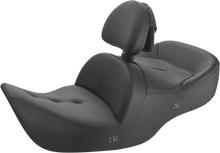 SADDLEMEN Seat - Roadsofa™ - With Backrest - Pillow Top - Black - Heated H01-07-181BRHCT