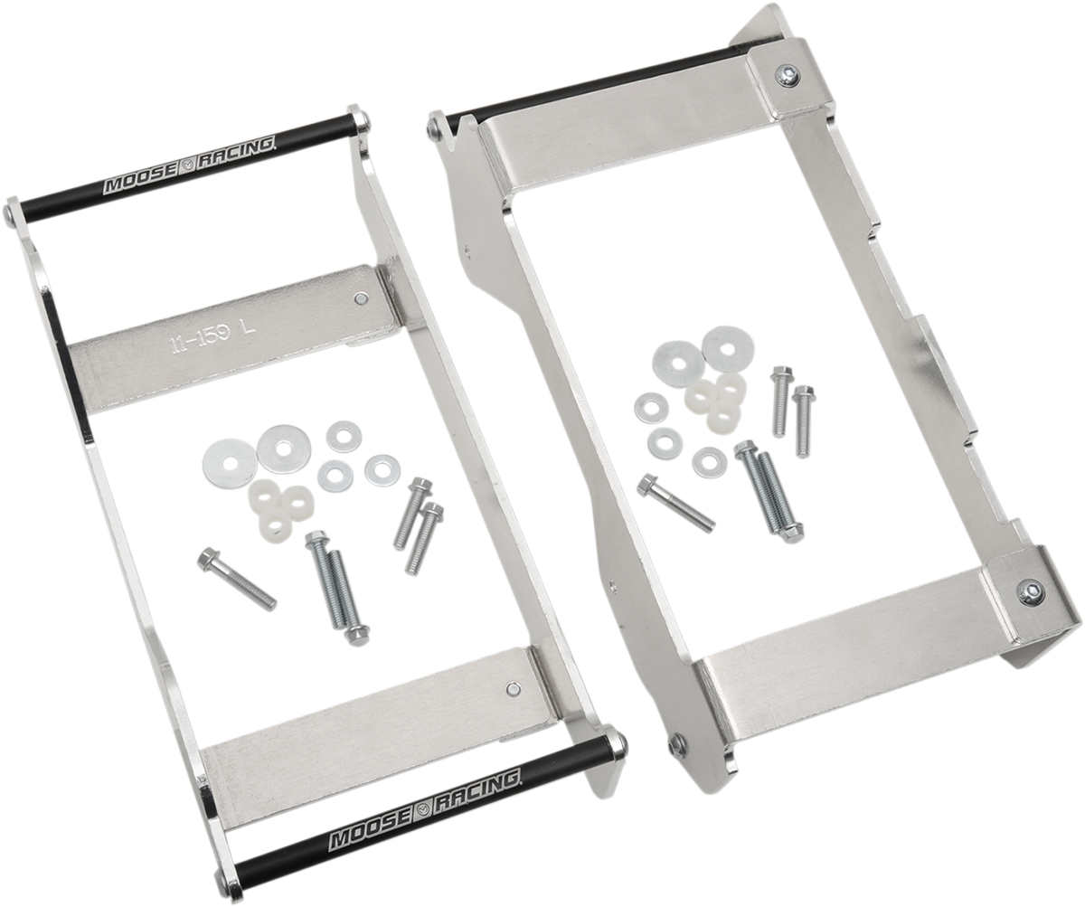 MOOSE OFFROAD Radiator Braces - Silver - Yamaha 11-159