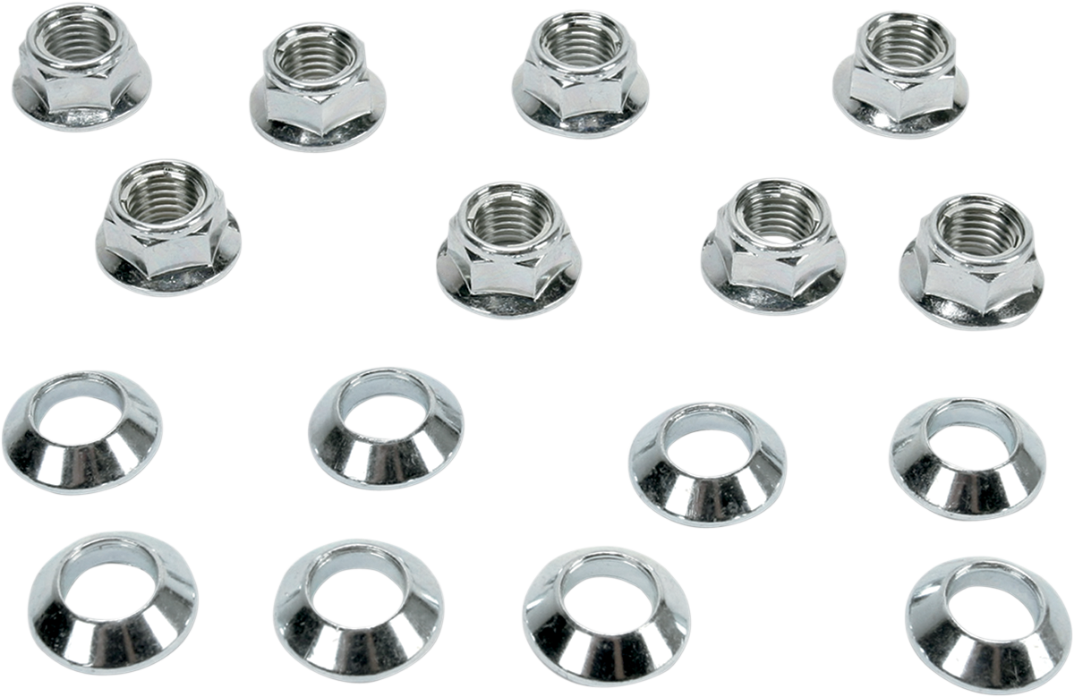 MOOSE OFFROAD Lug Nuts - Locking - Chrome - 8 Pack - ATV 0223-0044M