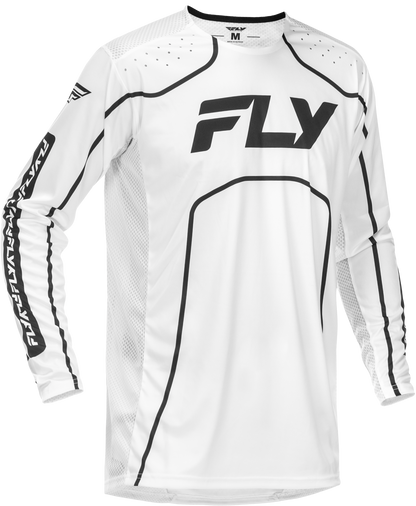 Youth Rayce Bicycle Jersey White/Black Ys