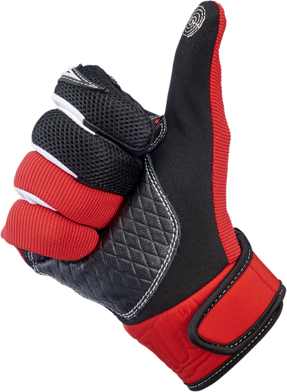BILTWELL Baja Gloves - Red - Medium 1508-0801-303