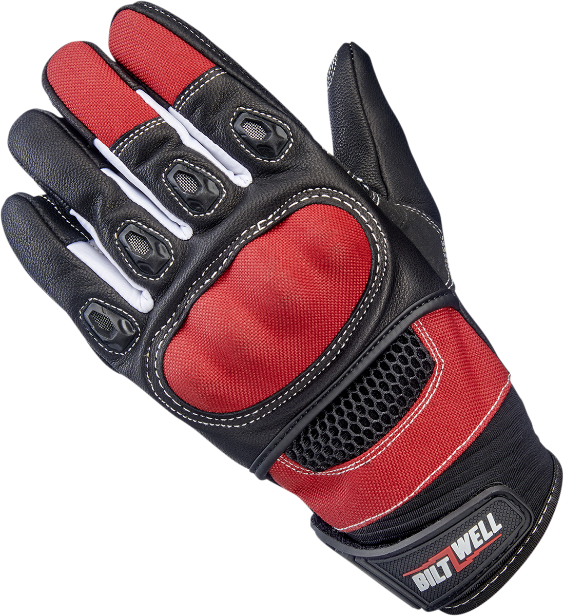 BILTWELL Bridgeport Gloves - Red - Large 1509-0801-304