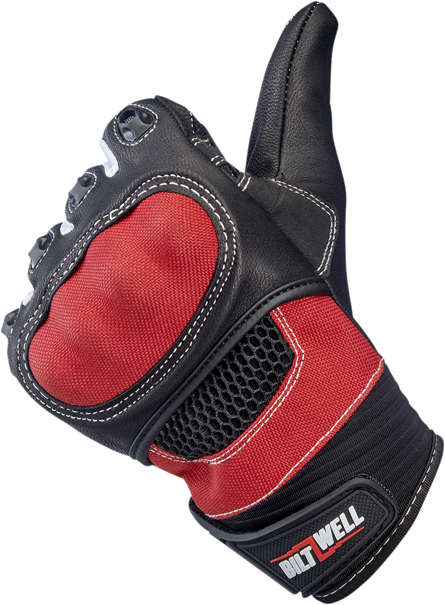 BILTWELL Bridgeport Gloves - Red - XS 1509-0801-301