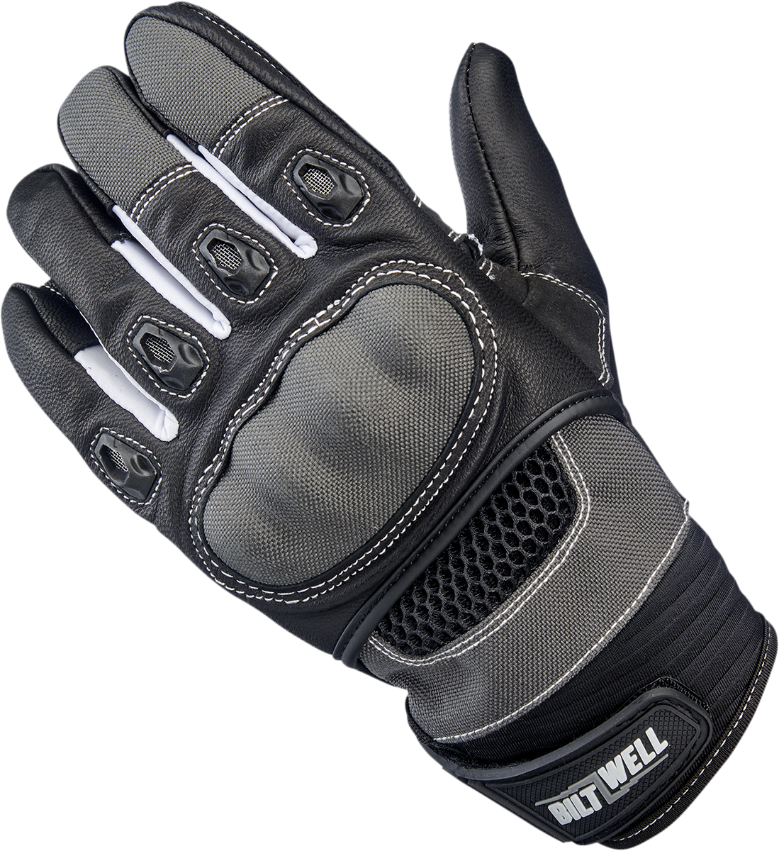 BILTWELL Bridgeport Gloves - Gray - Small 1509-1101-302