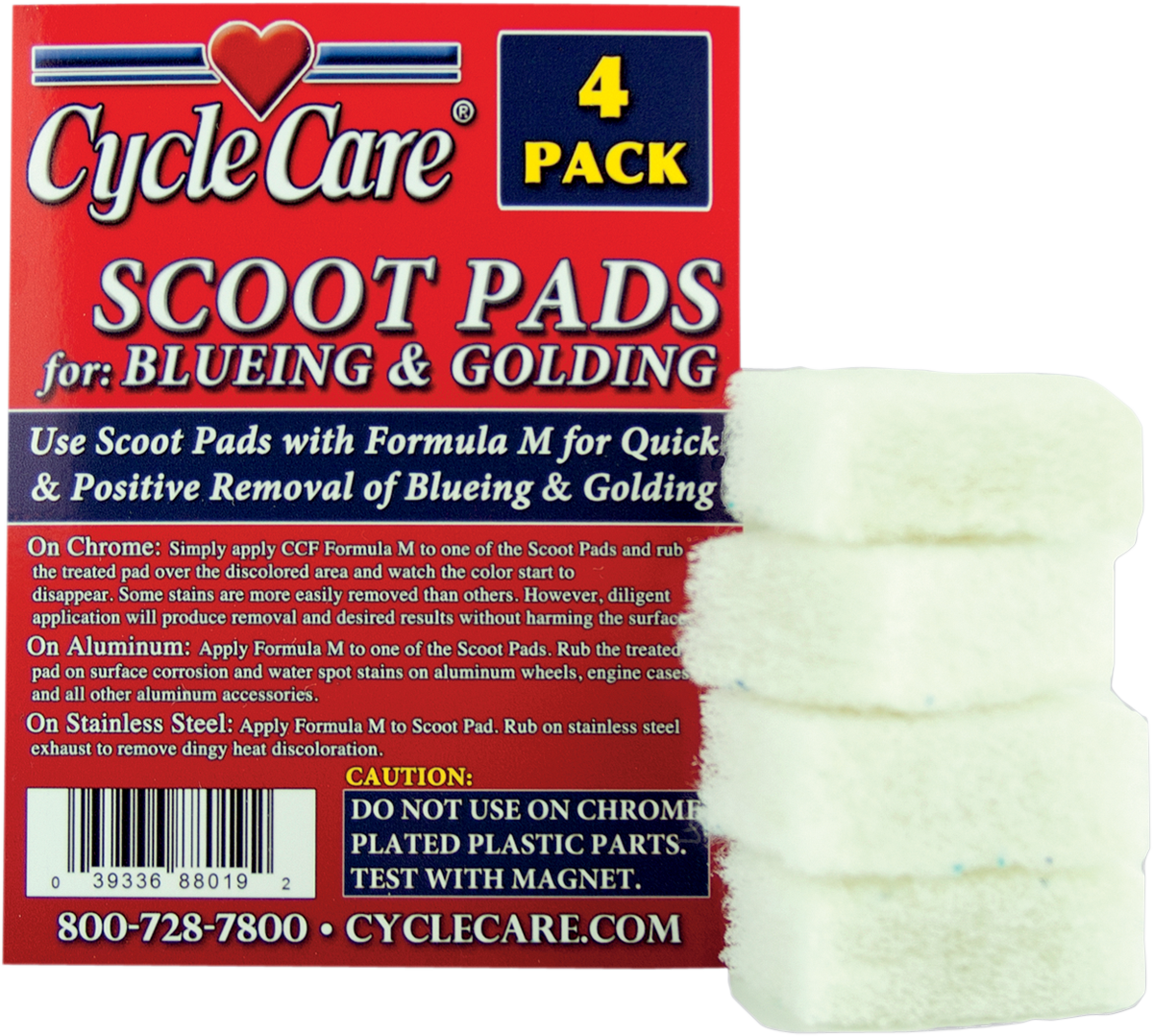 CYCLE CARE FORMULAS Scoot Pads Applicator - 4-Pack 88019