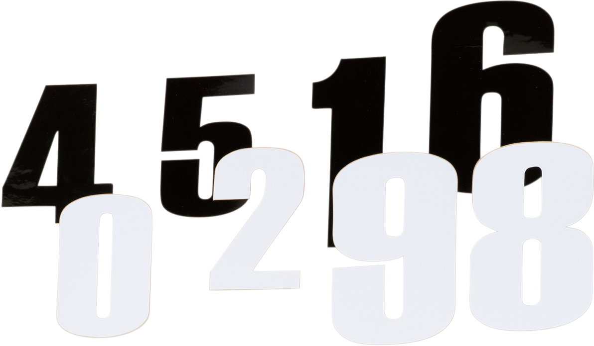 MOOSE OFFROAD Race Number 4 - White - 6" 80104