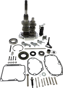 BAKER DRIVETRAIN Gear Set - Overdrive/6-Speed - Polished - '00-'06 Harley-Davidson OD6-401P-02