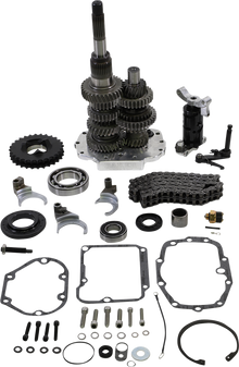 BAKER DRIVETRAIN Direct Drive Gear Set - 6-Speed - Polished - '90-'97 Harley-Davidson DD6-411-02