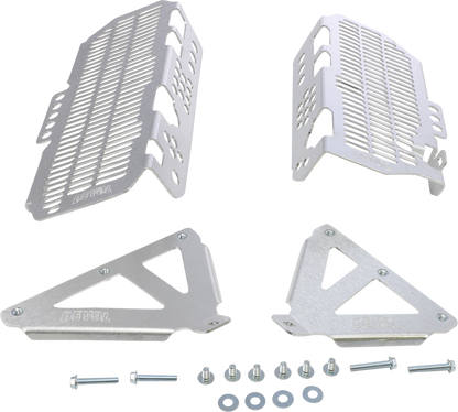 DEVOL Radiator Guards - Brushed Aluminum - Kawasaki 0101-2511