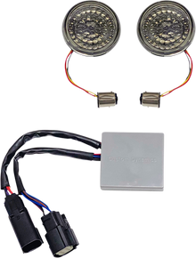 CUSTOM DYNAMICS Turn Signal Inserts - Amber/Red - Harley-Davidson® CD-STS-AR-57