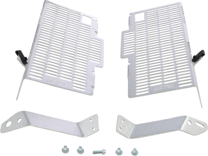 DEVOL Radiator Guards - Brushed Aluminum - Honda 0101-1302