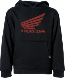 FACTORY EFFEX Youth Honda Wing Pullover Hoodie - Black - Medium 25-88342