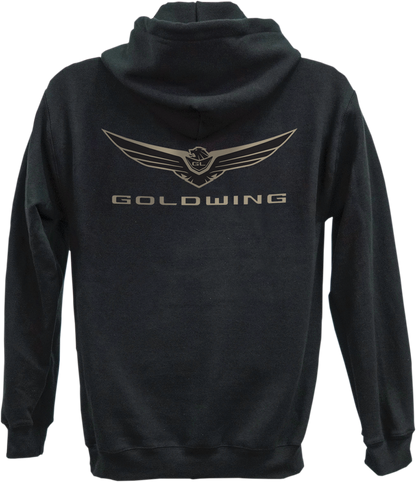FACTORY EFFEX Goldwing Icon Zip-Up Hoodie - Black - Large 25-88804