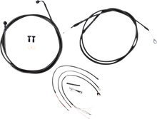 LA CHOPPERS Complete Midnight Braided Cable Kit - Quick Connect - 12"-14" Handlebars - '18-'22 Softail LA-8156KT2-13M