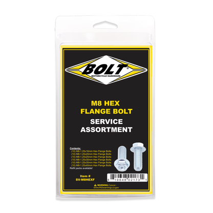 M8 10mm Hex Flang Bolt Asst 1