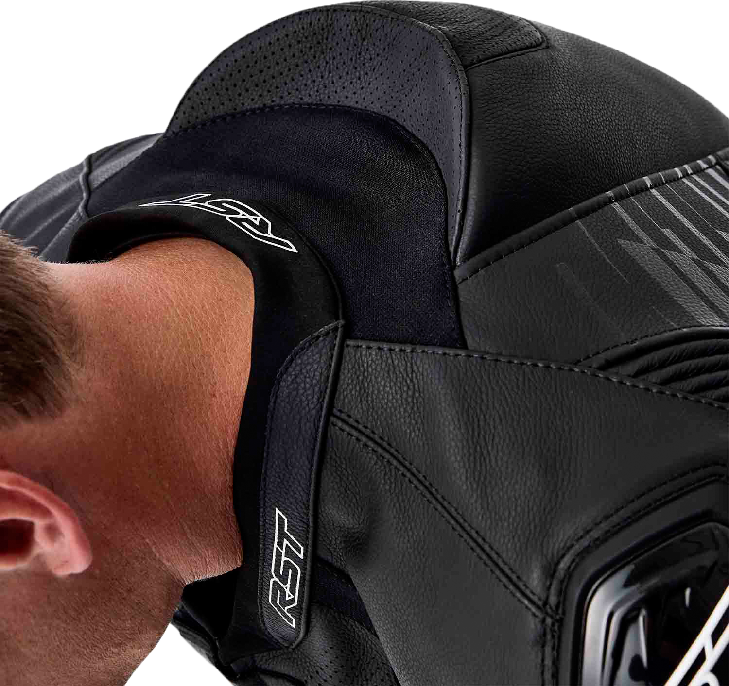 Tractech Evo D3o Jacket Blk/Whi Leather Md