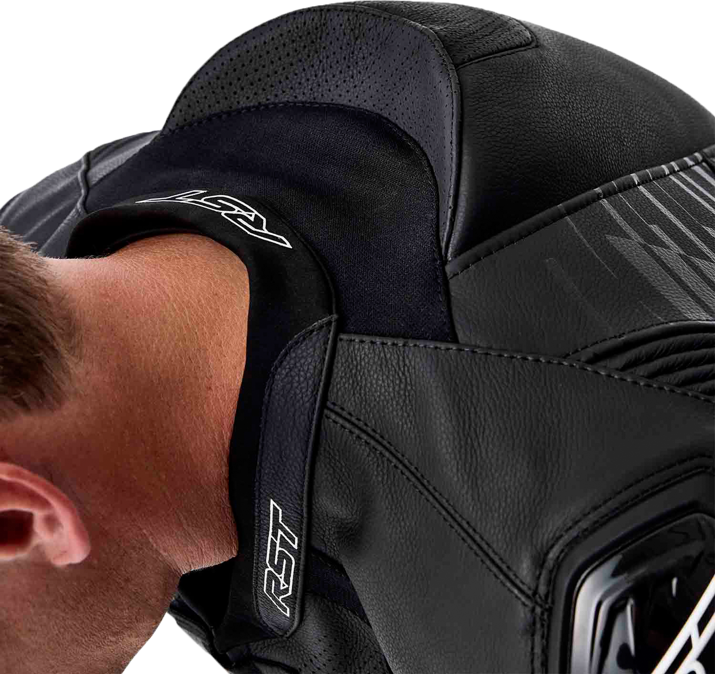 Tractech Evo D3o Jacket Blk/Whi Leather 2x