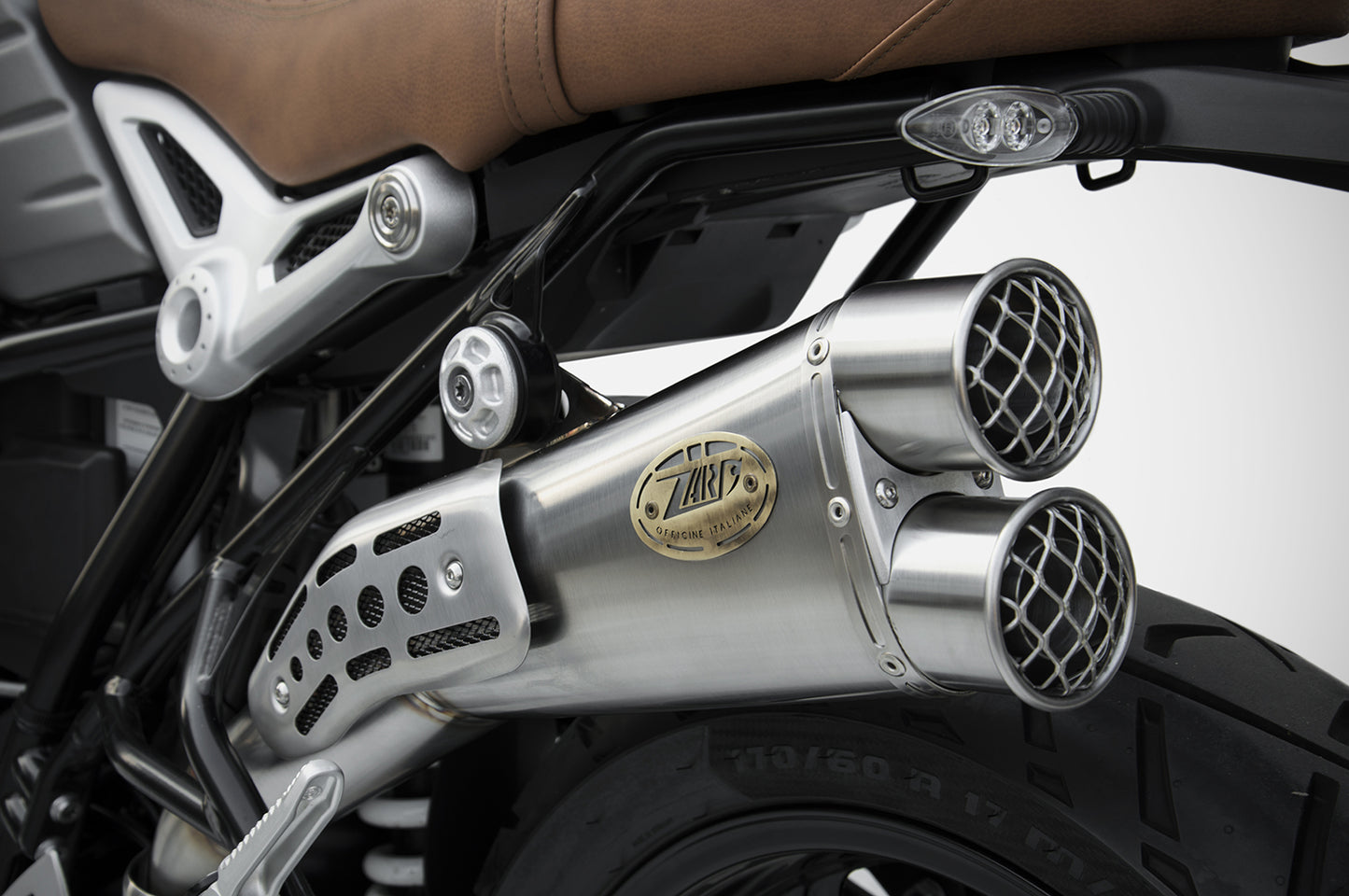 ZARD Stainless Limited Edition High Mount Slip-on Exhaust for the BMW R NineT Scrambler (16-20)