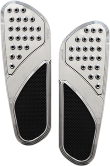 ACCUTRONIX Front Floorboards - Extended - Chrome w/ Rubber Inserts - FL FBF01-DVC