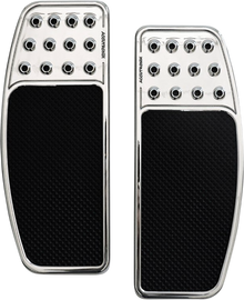 ACCUTRONIX Front Floorboards - Extended - Chrome w/ Rubber Inserts - FL FBF01-DOC