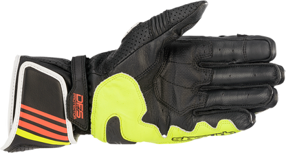 ALPINESTARS GP Plus R v2 Gloves - Metallic Gray/Black/Fluo Yellow/Fluo Red - Small 3556520-9135-S