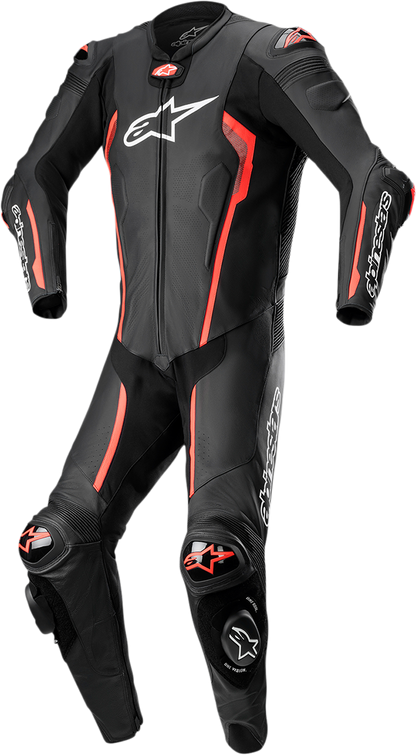 ALPINESTARS Missile v2 1-Piece Leather Suit - Black/Red Fluo - US 50 / EU 60 3150122-1030-60
