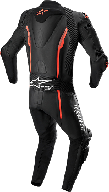ALPINESTARS Missile v2 1-Piece Leather Suit - Black/Red Fluo - US 40 / EU 50 3150122-1030-50