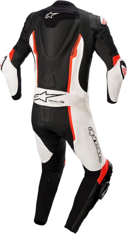ALPINESTARS Missile v2 - 1-Piece Leather Suit - Black/White/Red Fluo - US 48 / EU 58 3150122-1231-58