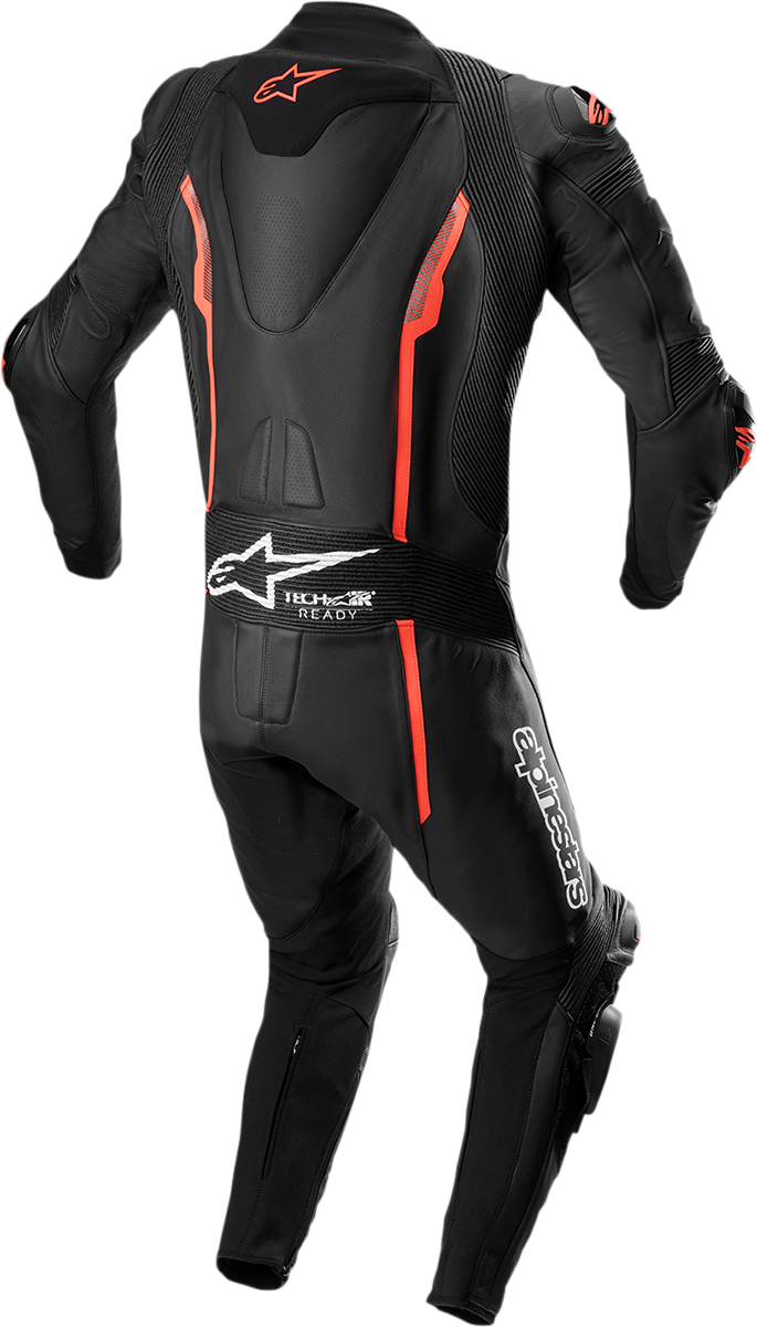 ALPINESTARS Missile v2 1-Piece Leather Suit - Black/Red Fluo - US 50 / EU 60 3150122-1030-60