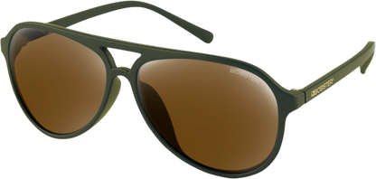 BOBSTER Maverick Sunglasses - Matte Olive - Brown HD Gold Mirror Lens BMAV102HD
