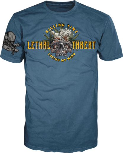 LETHAL THREAT Killing Time T-Shirt - Blue - 2XL VV40175XXL