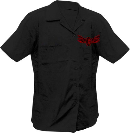LETHAL THREAT Crooked Piston Shirt - Black - Medium HW50230M
