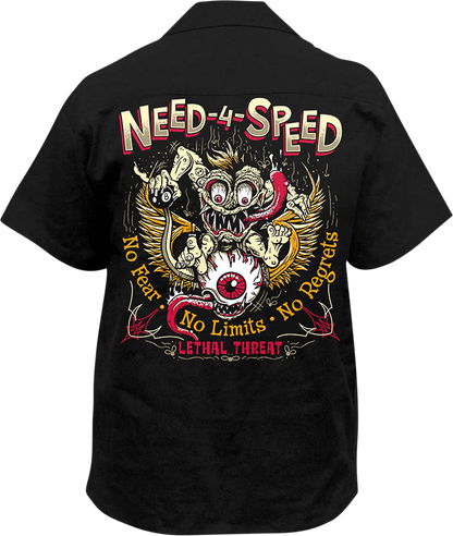 LETHAL THREAT Need 4 Speed Shirt - Black - 3XL HW50232XXXL