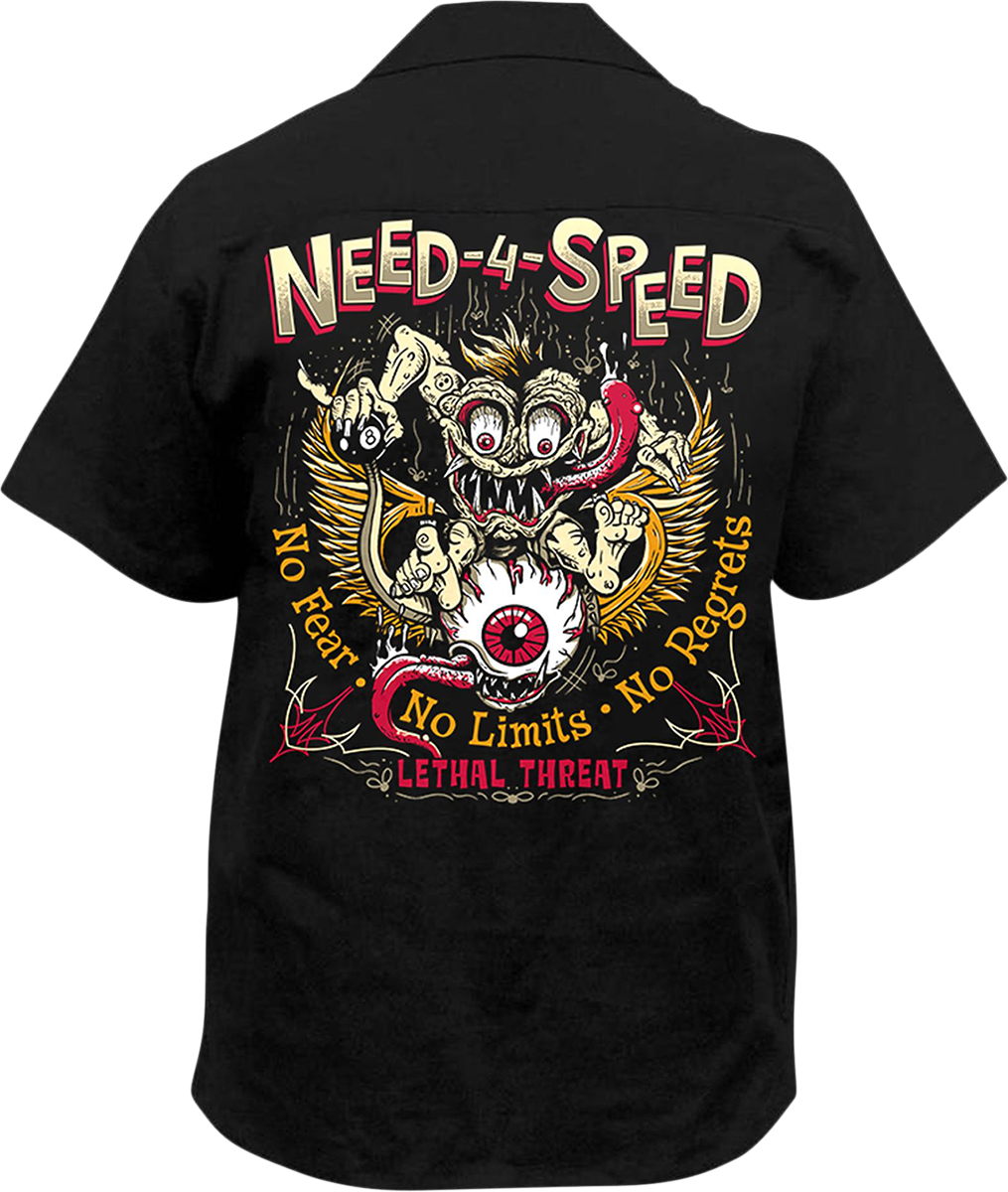 LETHAL THREAT Need 4 Speed Shirt - Black - 4XL HW50232-4XL