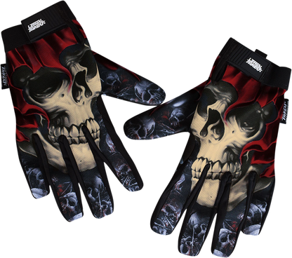 LETHAL THREAT Reaper Gloves - Black/White - XL GL15016XL