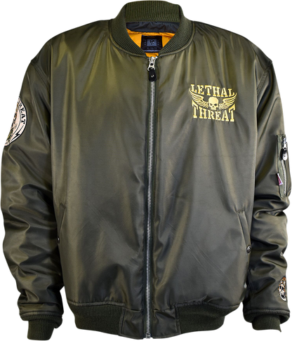 LETHAL THREAT Bombs Away Jacket - Green - XL JT84030XL
