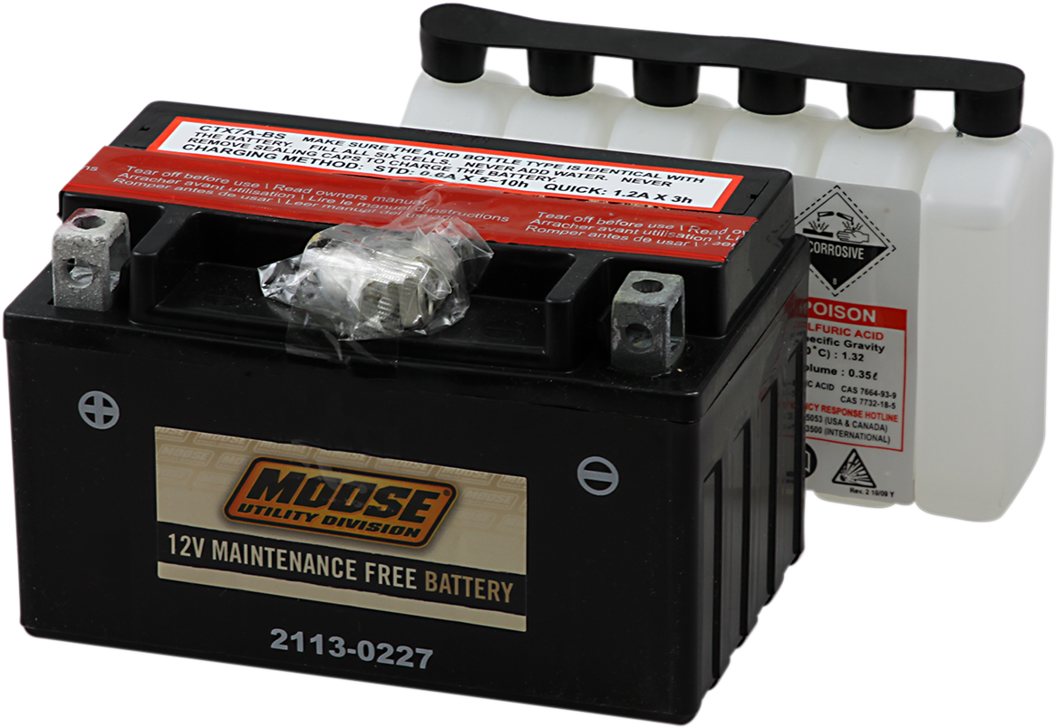 MOOSE OFFROAD AGM Battery - YTX7A-BS MTX7A-BS