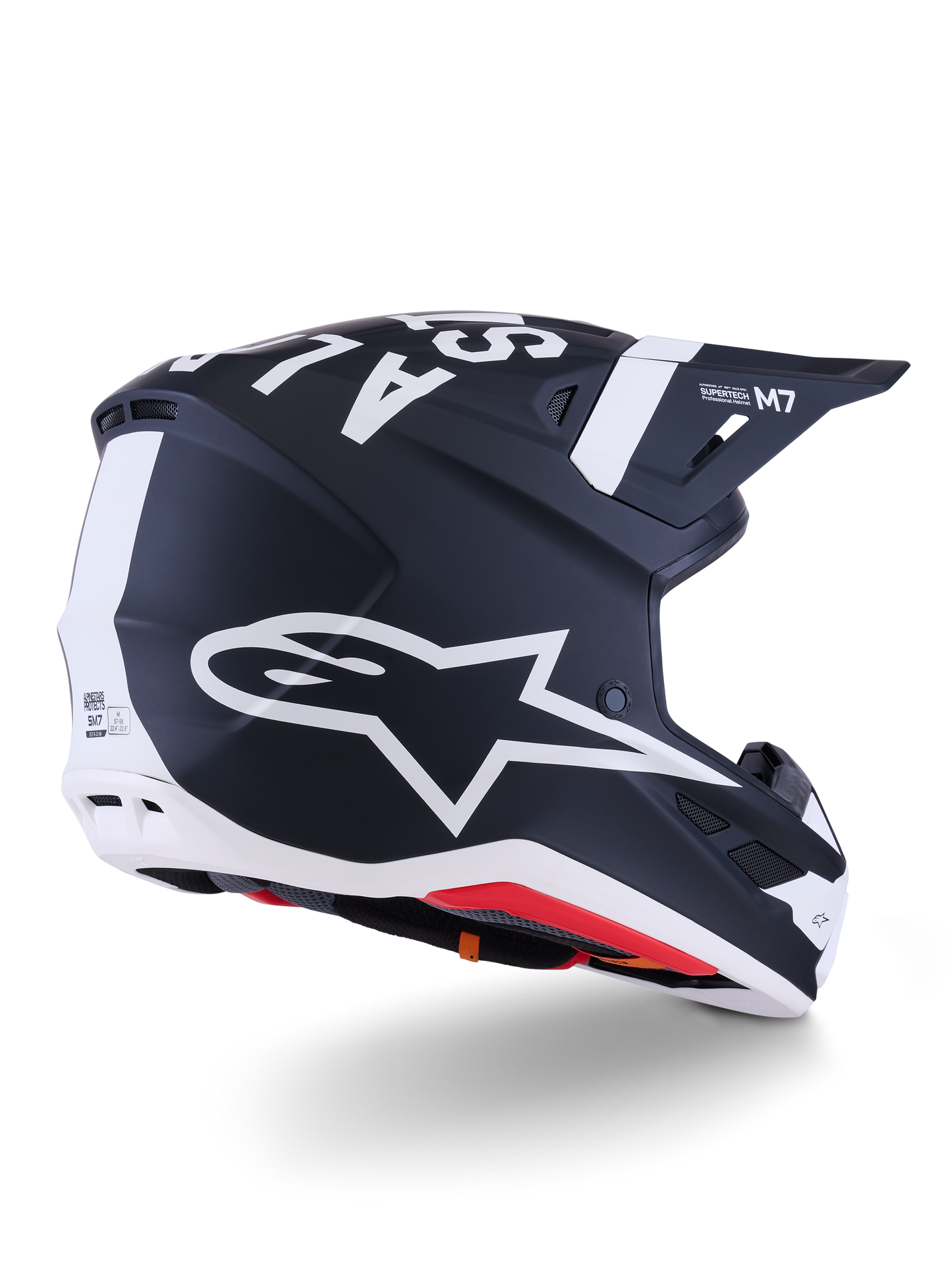 Sm7 Dasher Helmet Blk/Wht Matt Lg