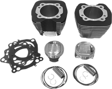 REVOLUTION PERFORMANCE, LLC Cylinder Kit - 98" - Big Bore - Black with Highlighted Fins - Twin Cam RP201-103W