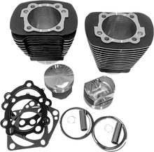 REVOLUTION PERFORMANCE, LLC Cylinder Kit - 85" - Big Bore - Black with Highlighted Fins - Evolution Big Twin RP201-212W