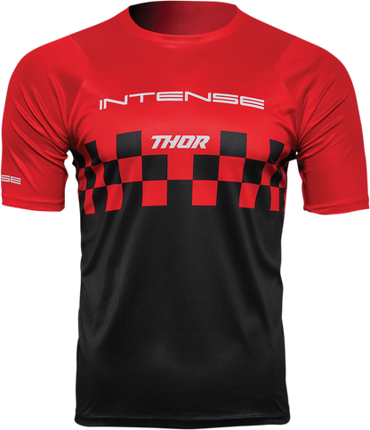 THOR Intense Assist Chex Short-Sleeve Jersey - Red/Black - Small 5120-0139